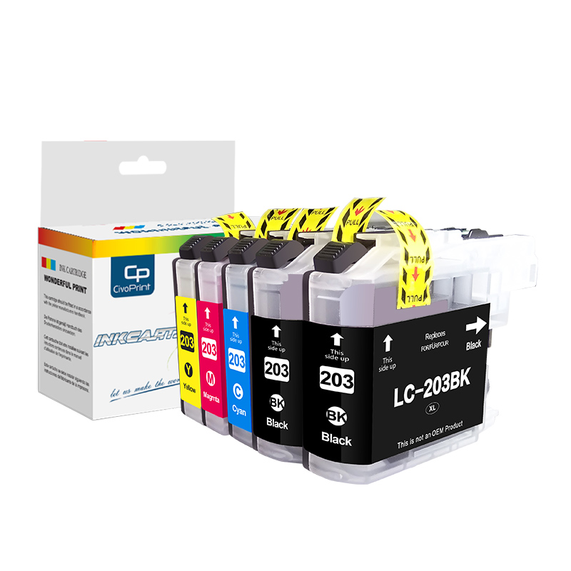 Remnufactured cartridge LC203 high yield ink cartridges compatible for Brother MFCJ5620DW MFCJ5720DW printer Featured Image